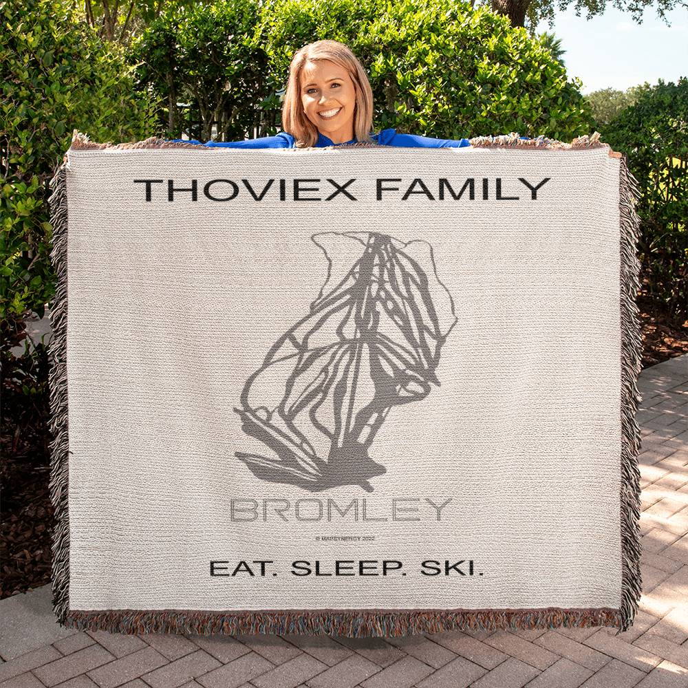 PERSONALIZED Bromley, Vermont WOVEN BLANKET
