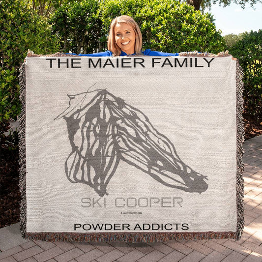 PERSONALIZED SKI COOPER, COLORADO WOVEN BLANKET - Powderaddicts