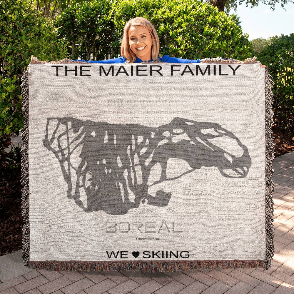 PERSONALIZED Boreal, California WOVEN BLANKET