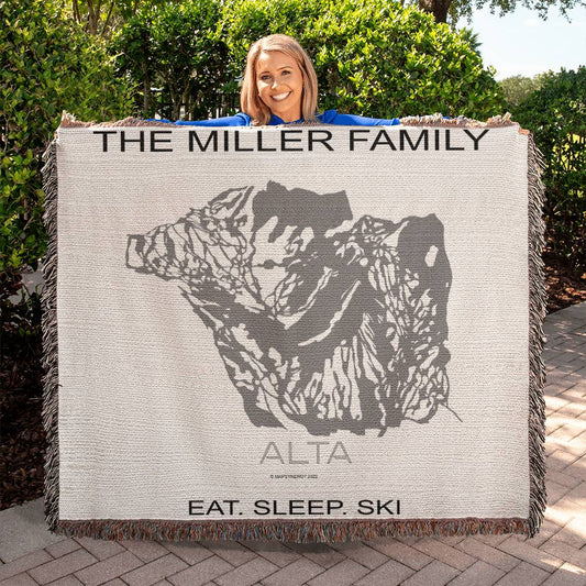 PERSONALIZED ALTA, UTAH WOVEN BLANKET - Powderaddicts