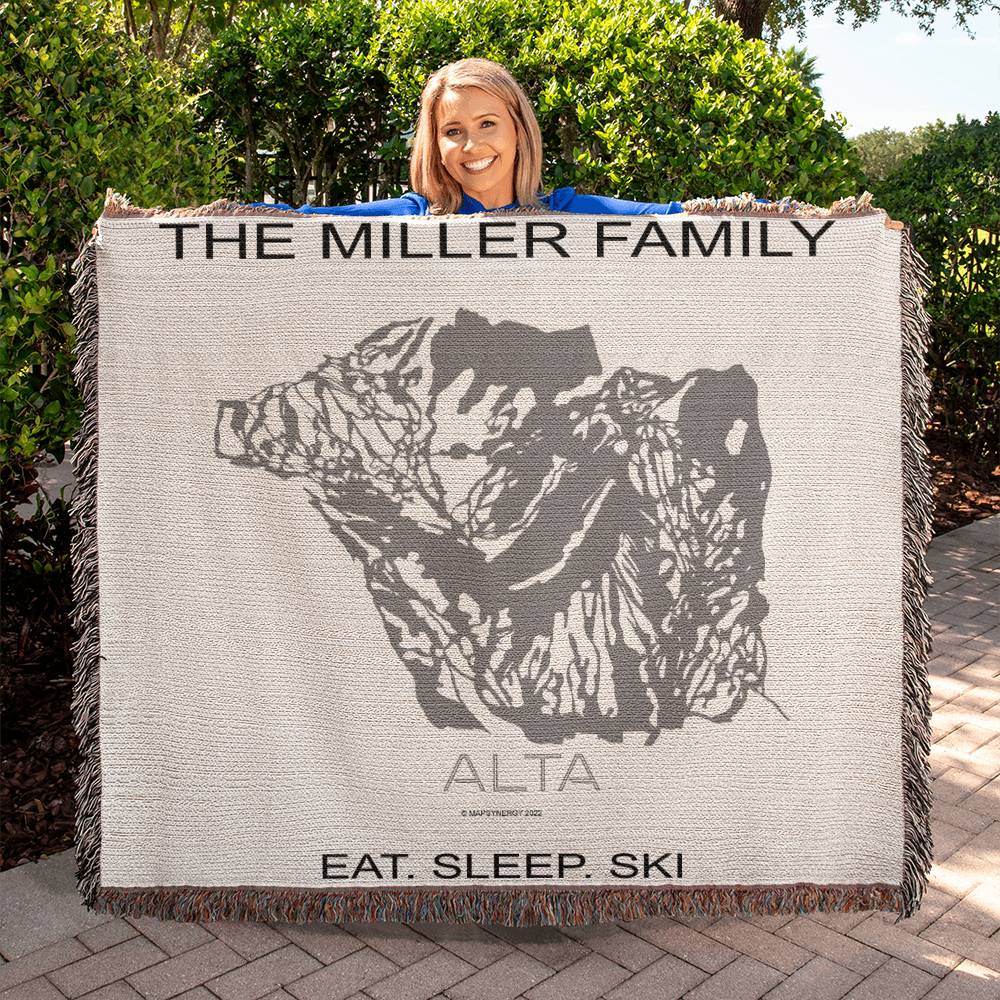 PERSONALIZED ALTA, UTAH WOVEN BLANKET