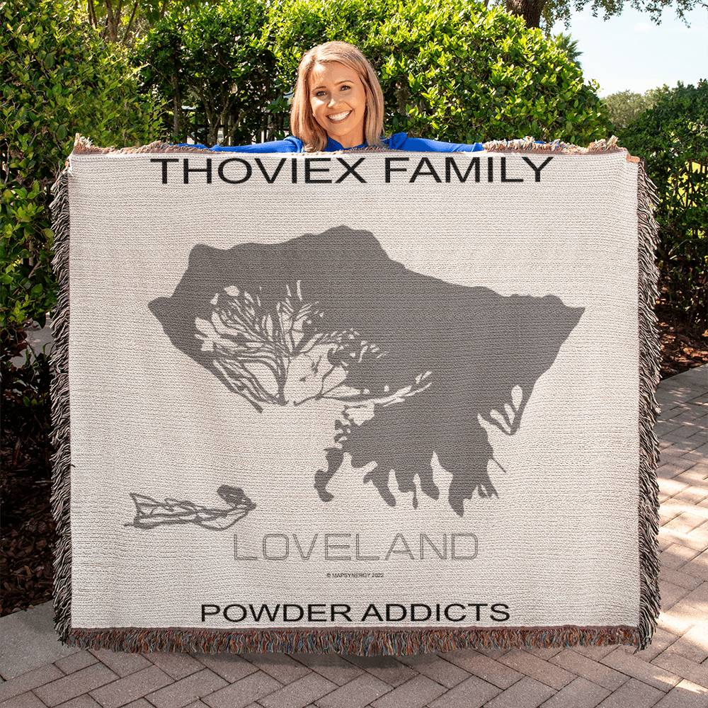 PERSONALIZED LOVELAND, COLORADO WOVEN BLANKET