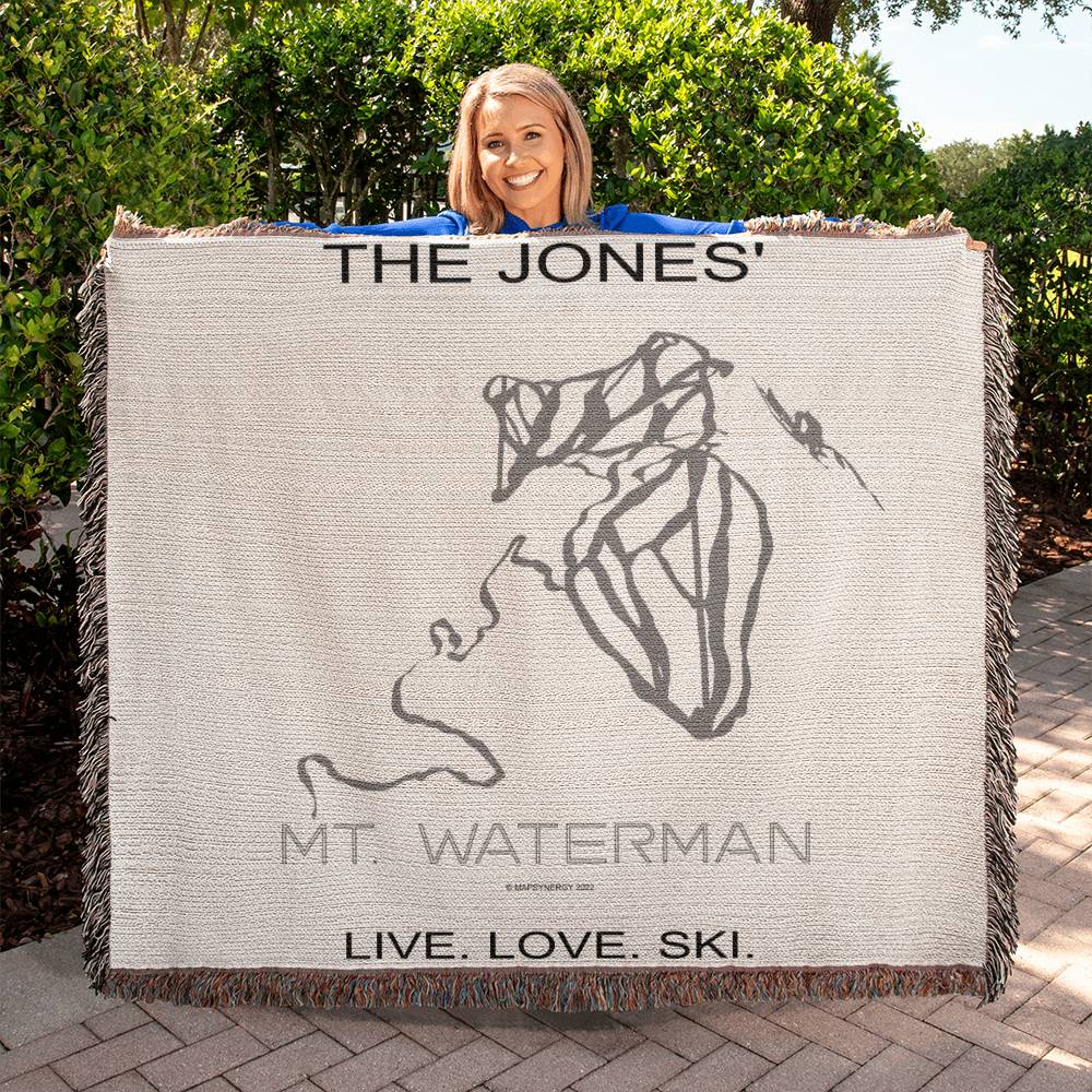 PERSONALIZED Mt. Waterman, California WOVEN BLANKET