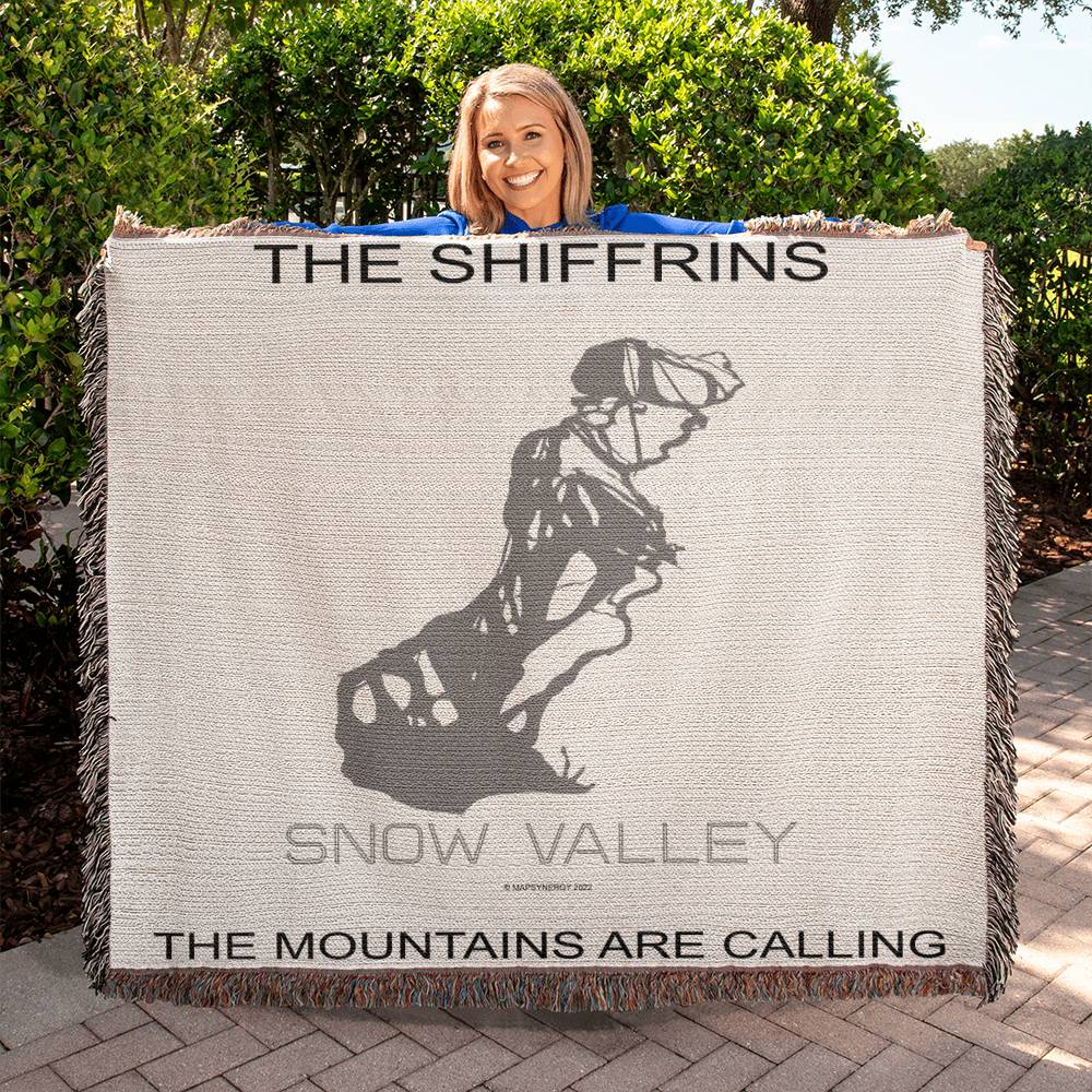 PERSONALIZED Snow Valley, California WOVEN BLANKET