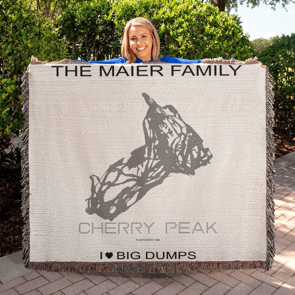 PERSONALIZED CHERRY PEAK, UTAH WOVEN BLANKET