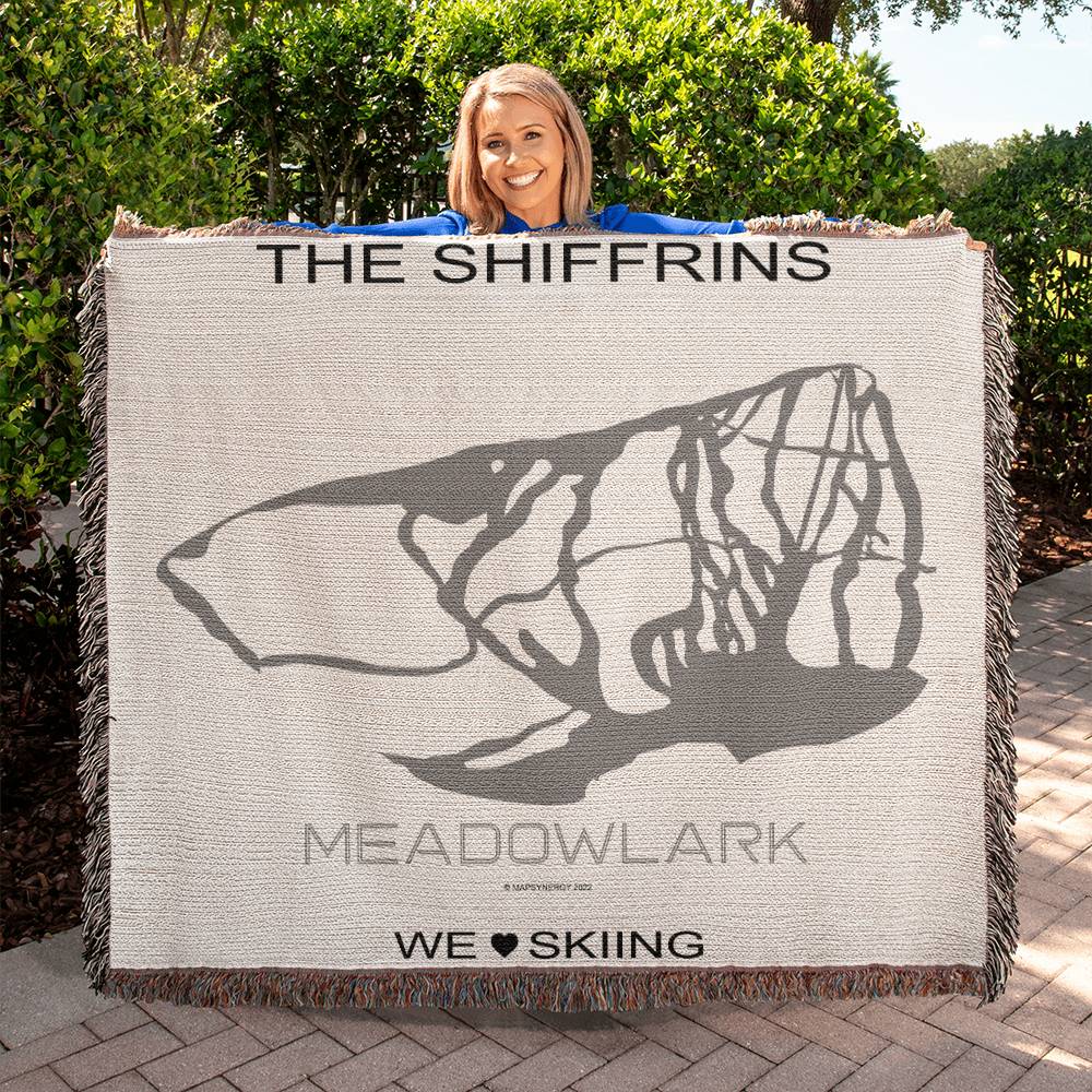 PERSONALIZED MEADOWLARK,  WYOMING WOVEN BLANKET