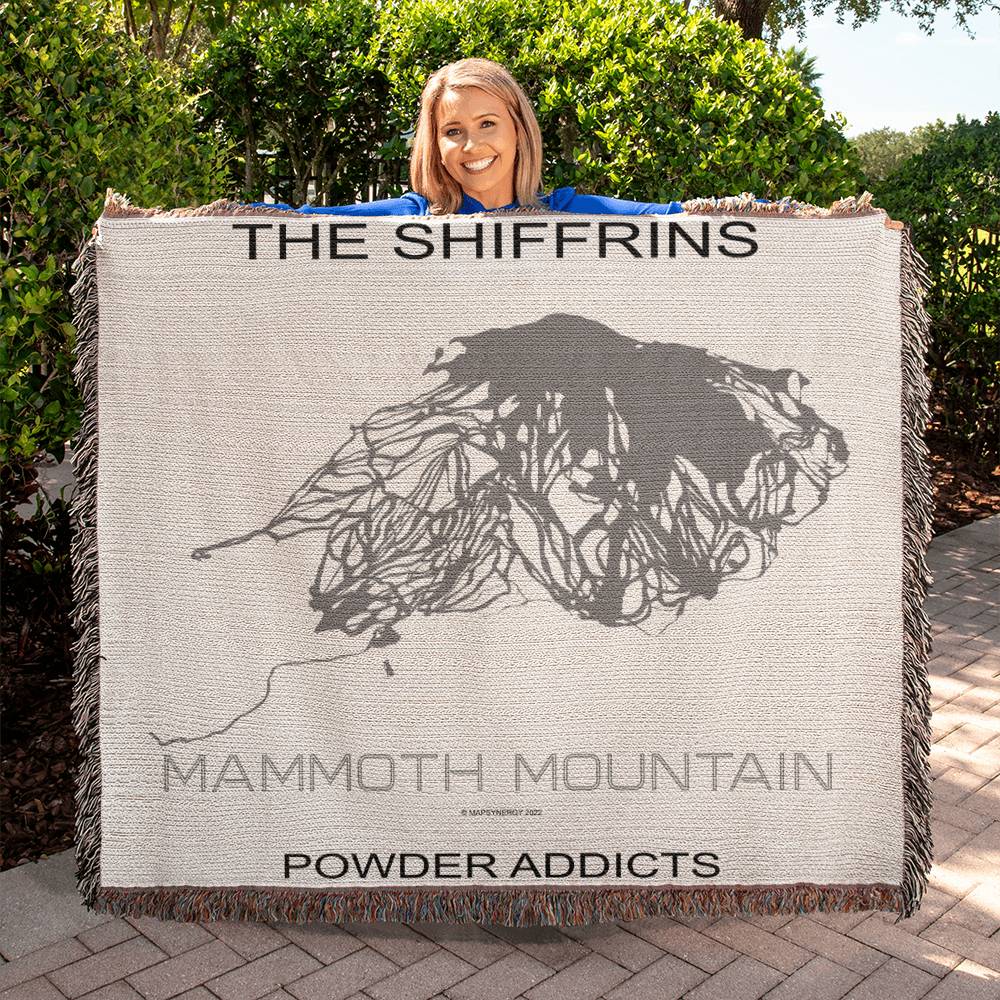 PERSONALIZED Mammoth Mountain, California WOVEN BLANKET