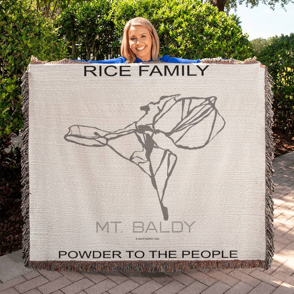 PERSONALIZED Mt. Baloy, California WOVEN BLANKET
