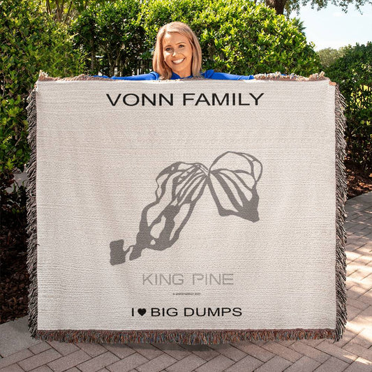 PERSONALIZED KING PINE, NEW HAMPSHIRE WOVEN BLANKET