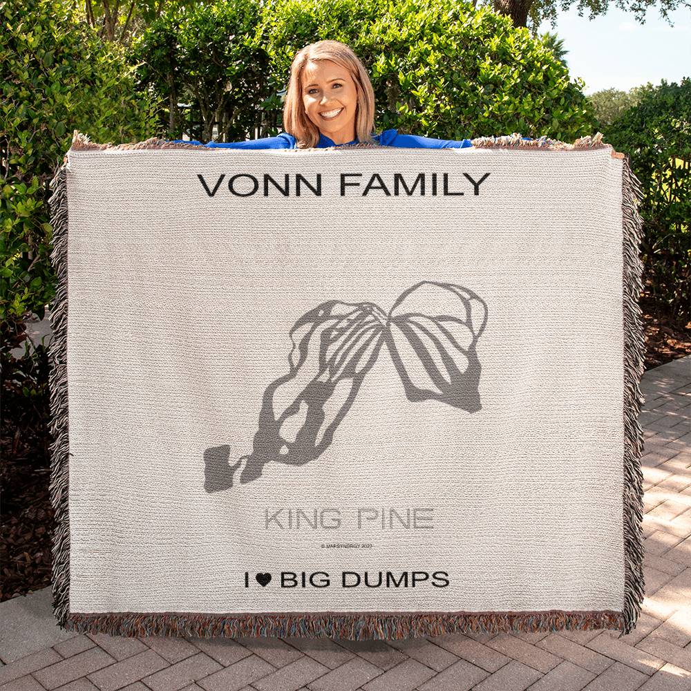 PERSONALIZED KING PINE, NEW HAMPSHIRE WOVEN BLANKET