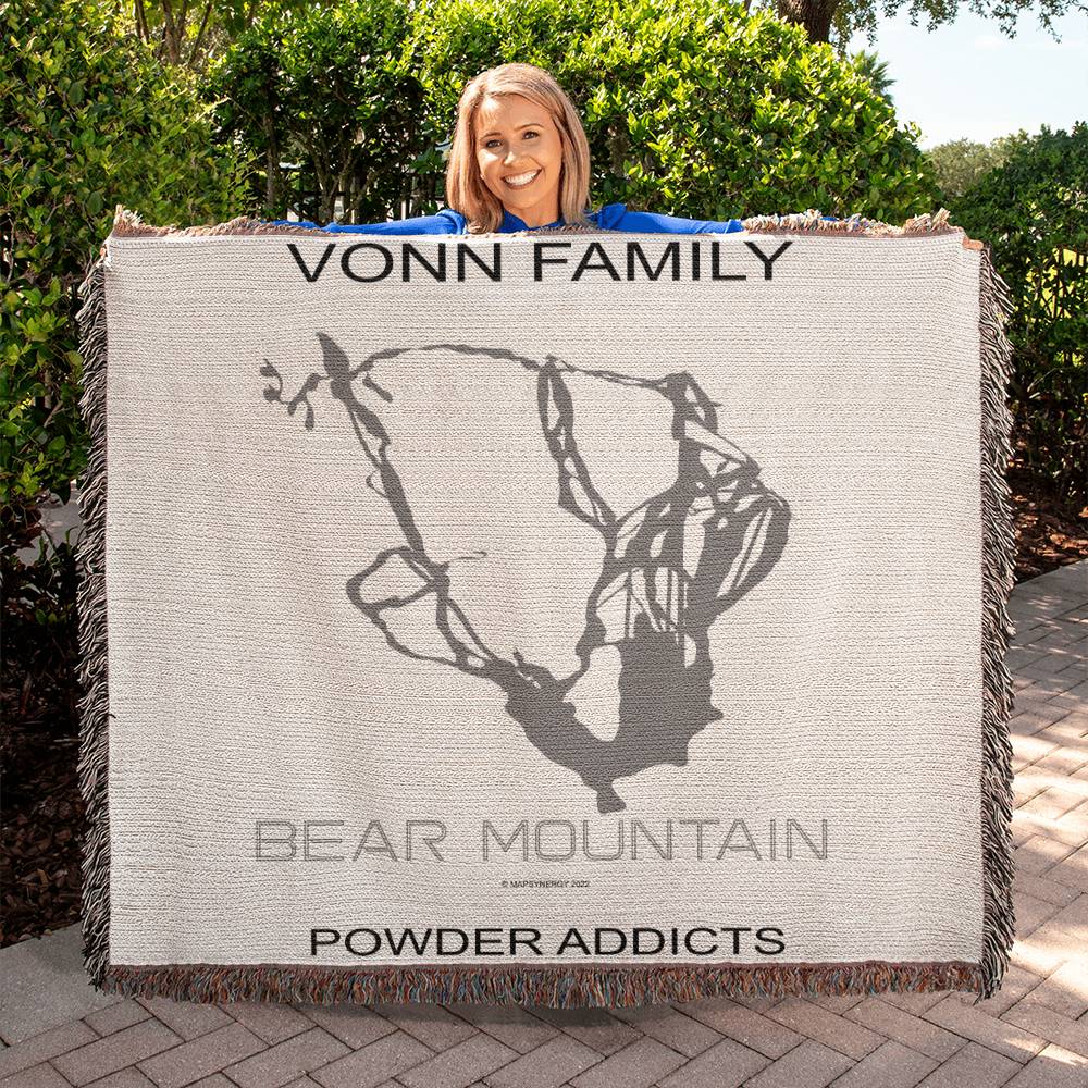 PERSONALIZED Bear Mountain, California WOVEN BLANKET