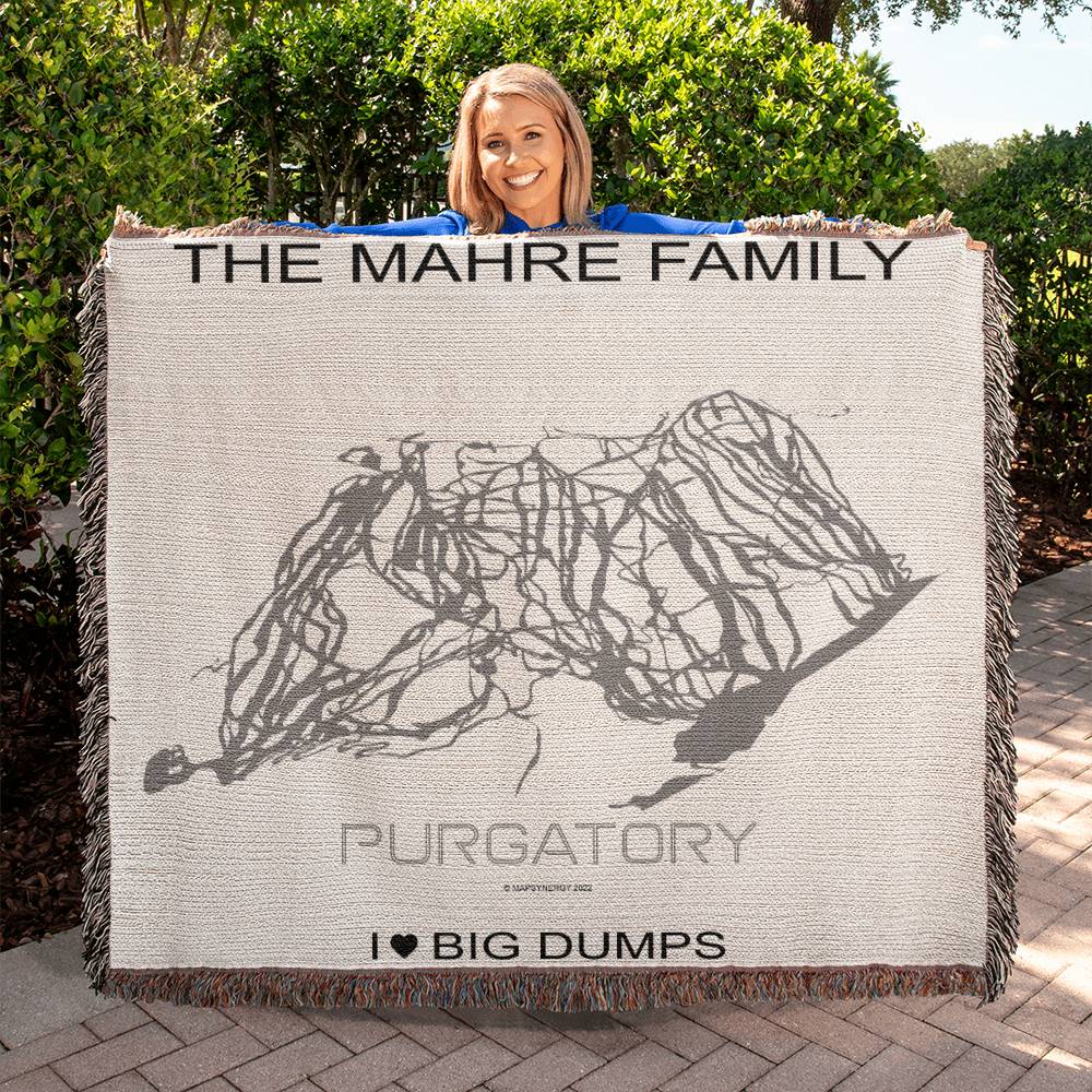 PERSONALIZED PURGATORY, COLORADO WOVEN BLANKET