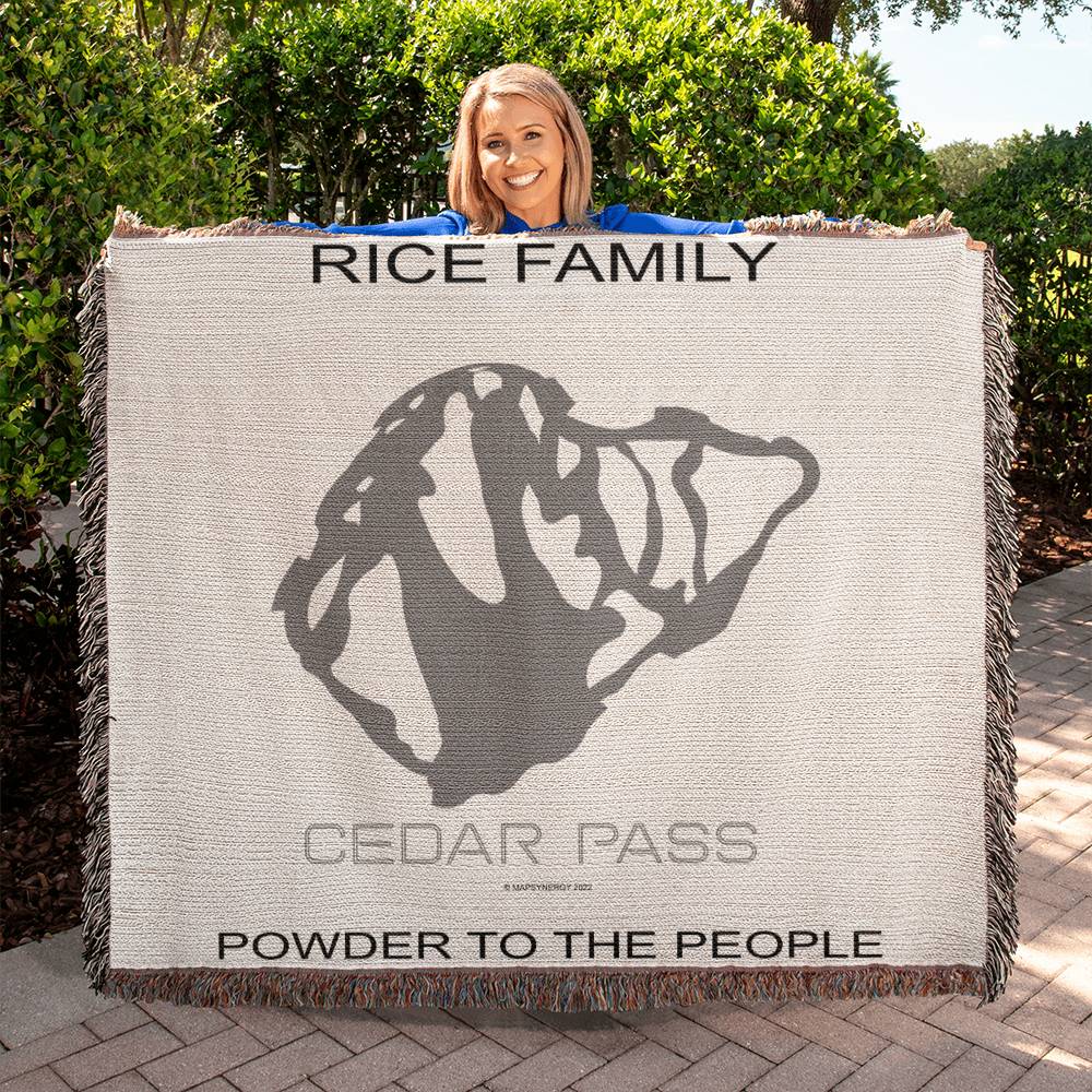 PERSONALIZED Cedar Pass, California WOVEN BLANKET