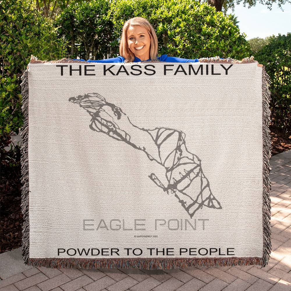 PERSONALIZED EAGLE POINT, UTAH WOVEN BLANKET