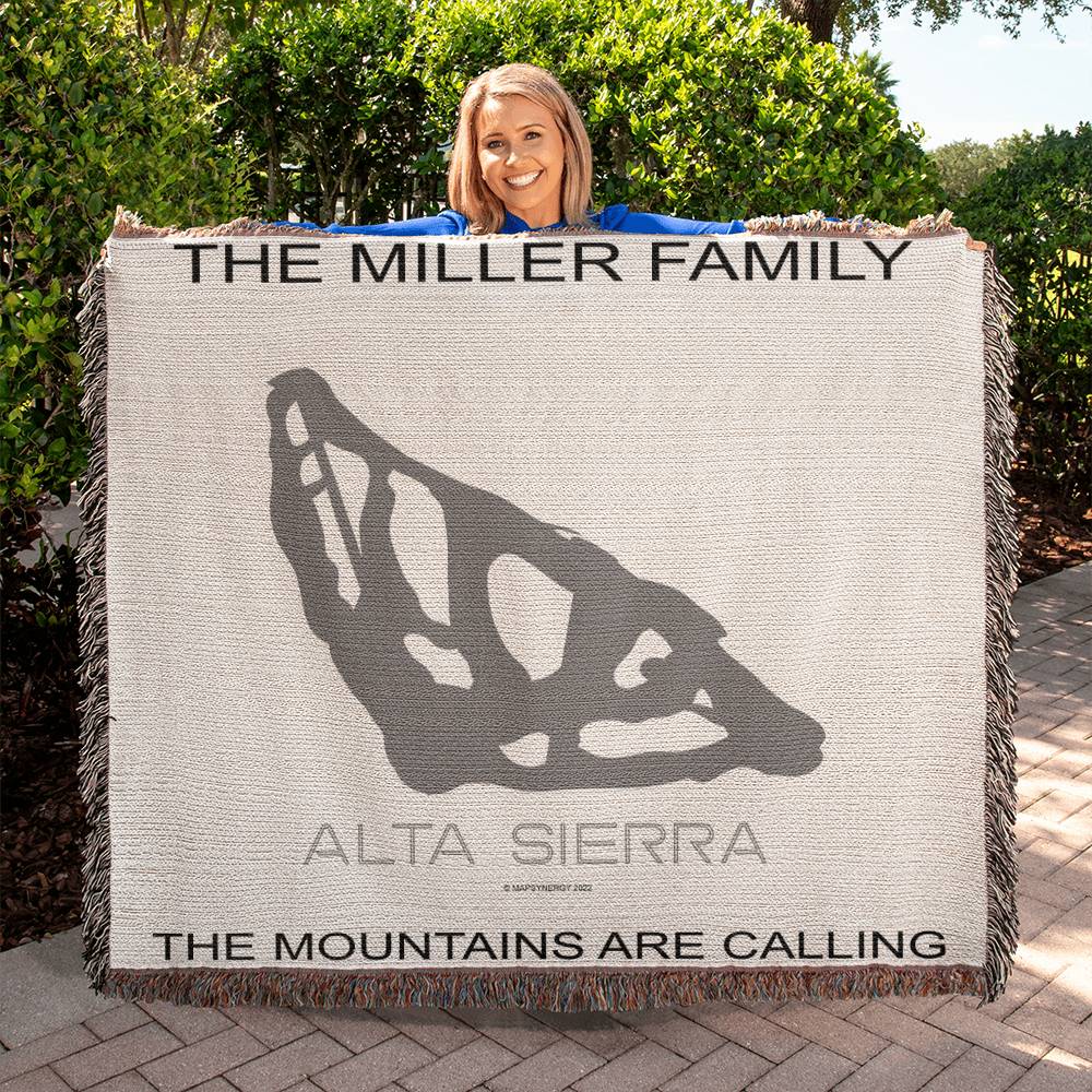 PERSONALIZED Alta Sierra, California WOVEN BLANKET