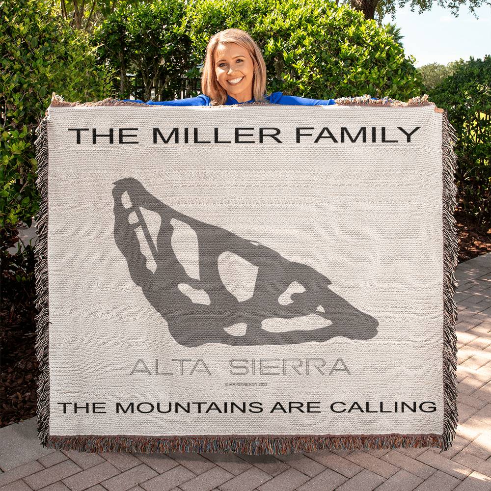 PERSONALIZED ALTA SIERRA, CALIFORNIA WOVEN BLANKET