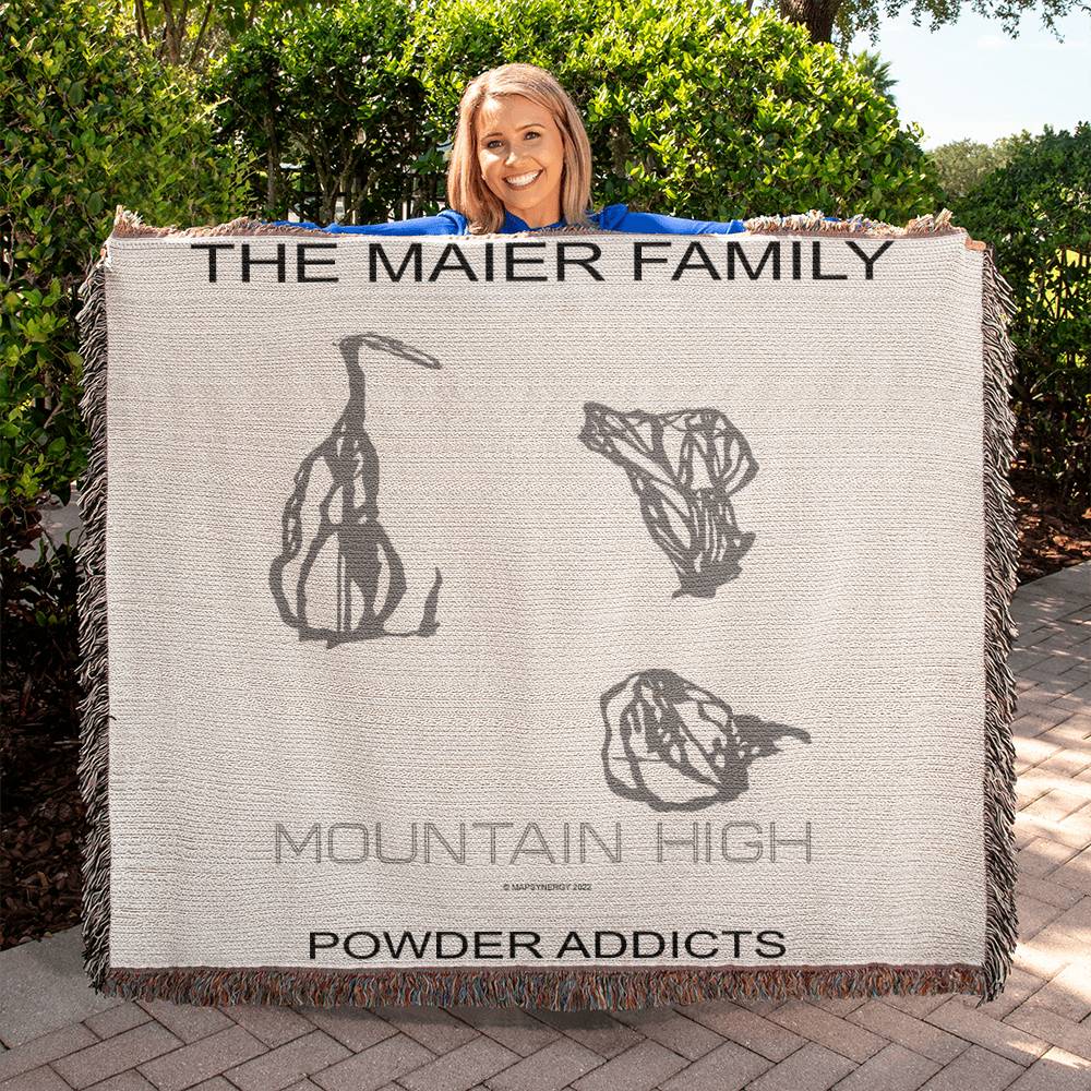 PERSONALIZED Mountain High, California WOVEN BLANKET