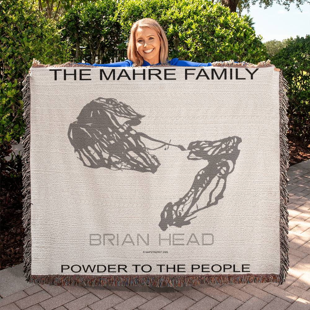 PERSONALIZED BRIAN HEAD, UTAH WOVEN BLANKET