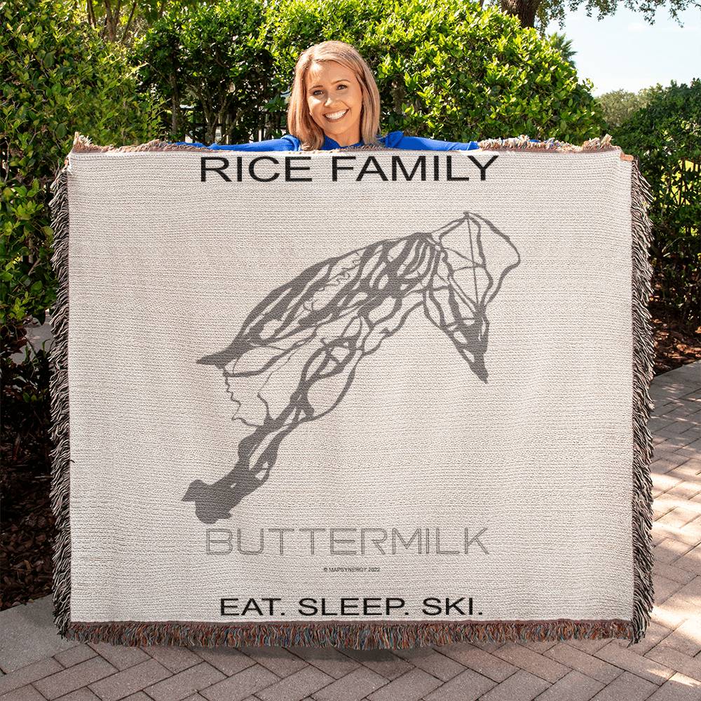 PERSONALIZED BUTTERMILK , COLORADO WOVEN BLANKET