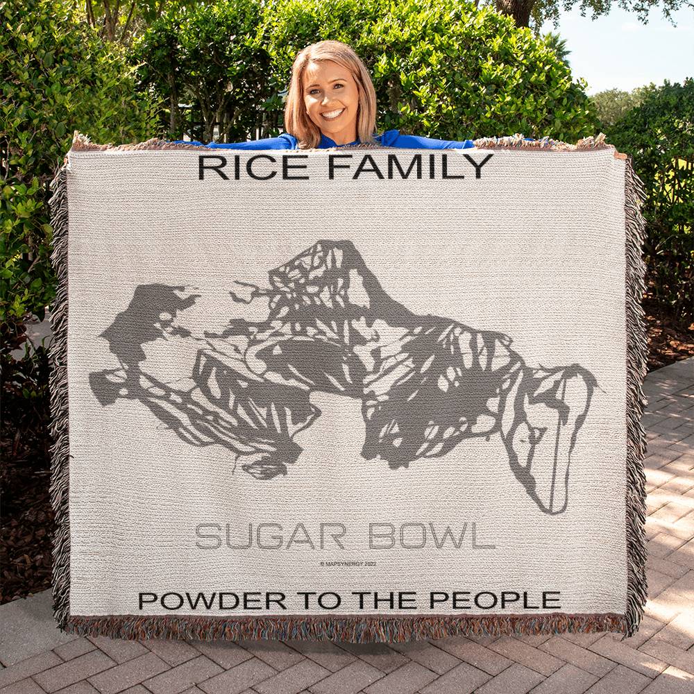 PERSONALIZED Sugar Bowl, California WOVEN BLANKET