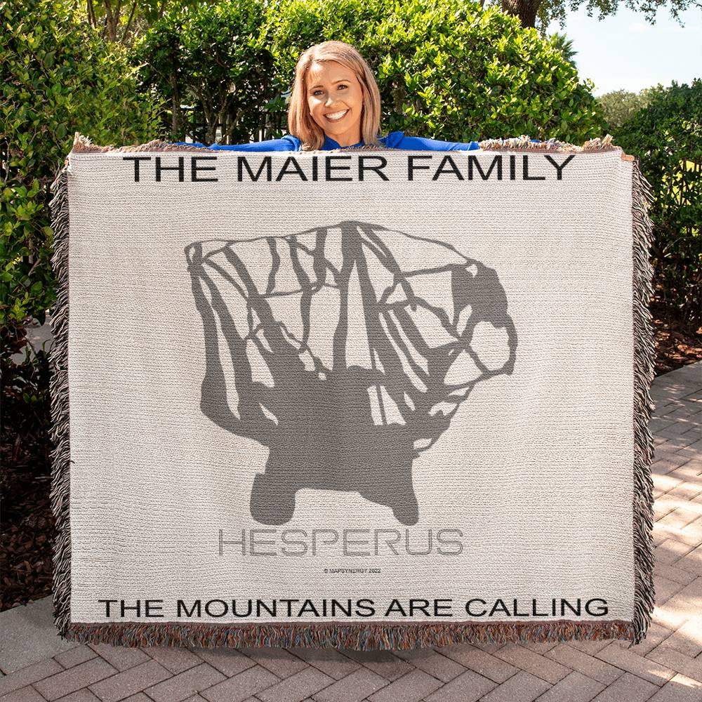PERSONALIZED HESPERUS, COLORADO WOVEN BLANKET