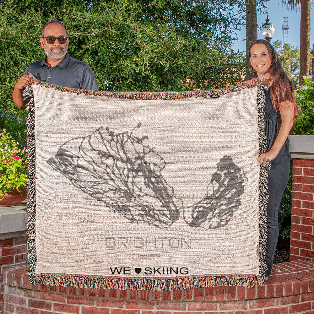 PERSONALIZED BRIGHTON, UTAH WOVEN BLANKET