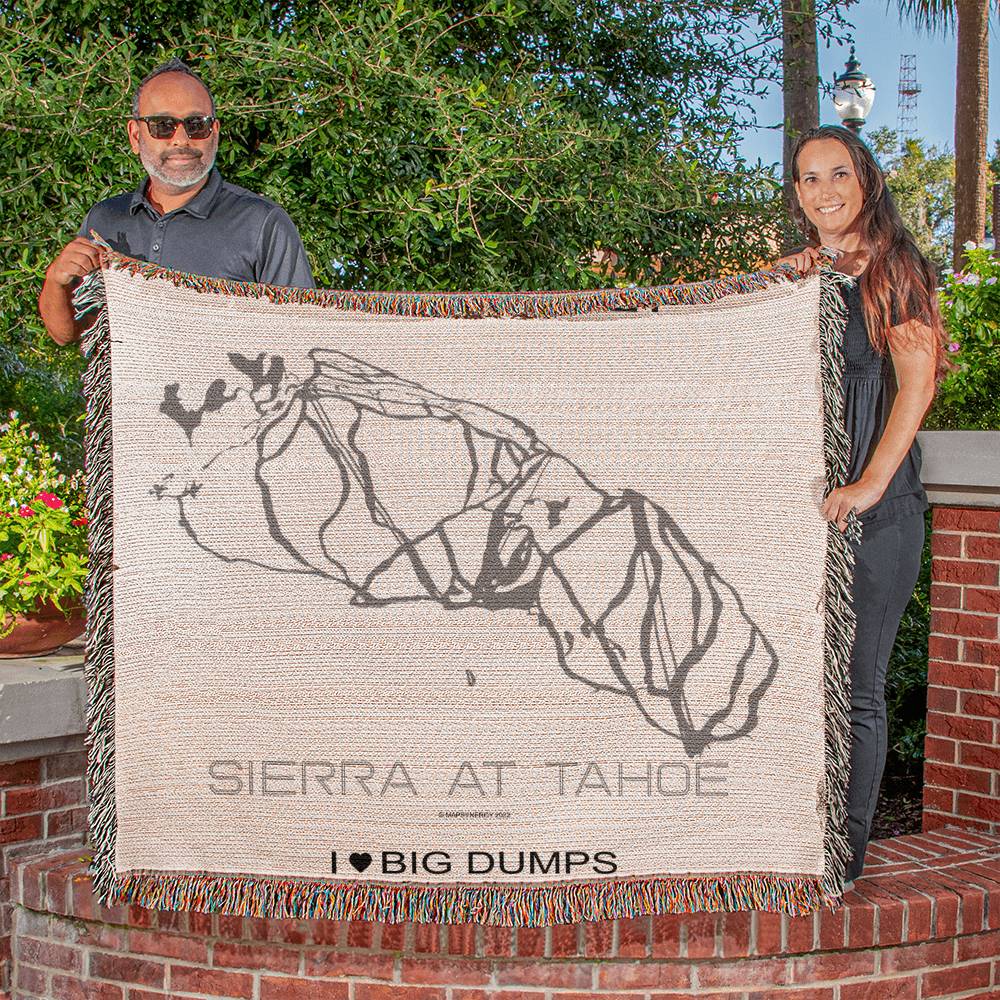 PERSONALIZED Sierra at Tahoe, California WOVEN BLANKET