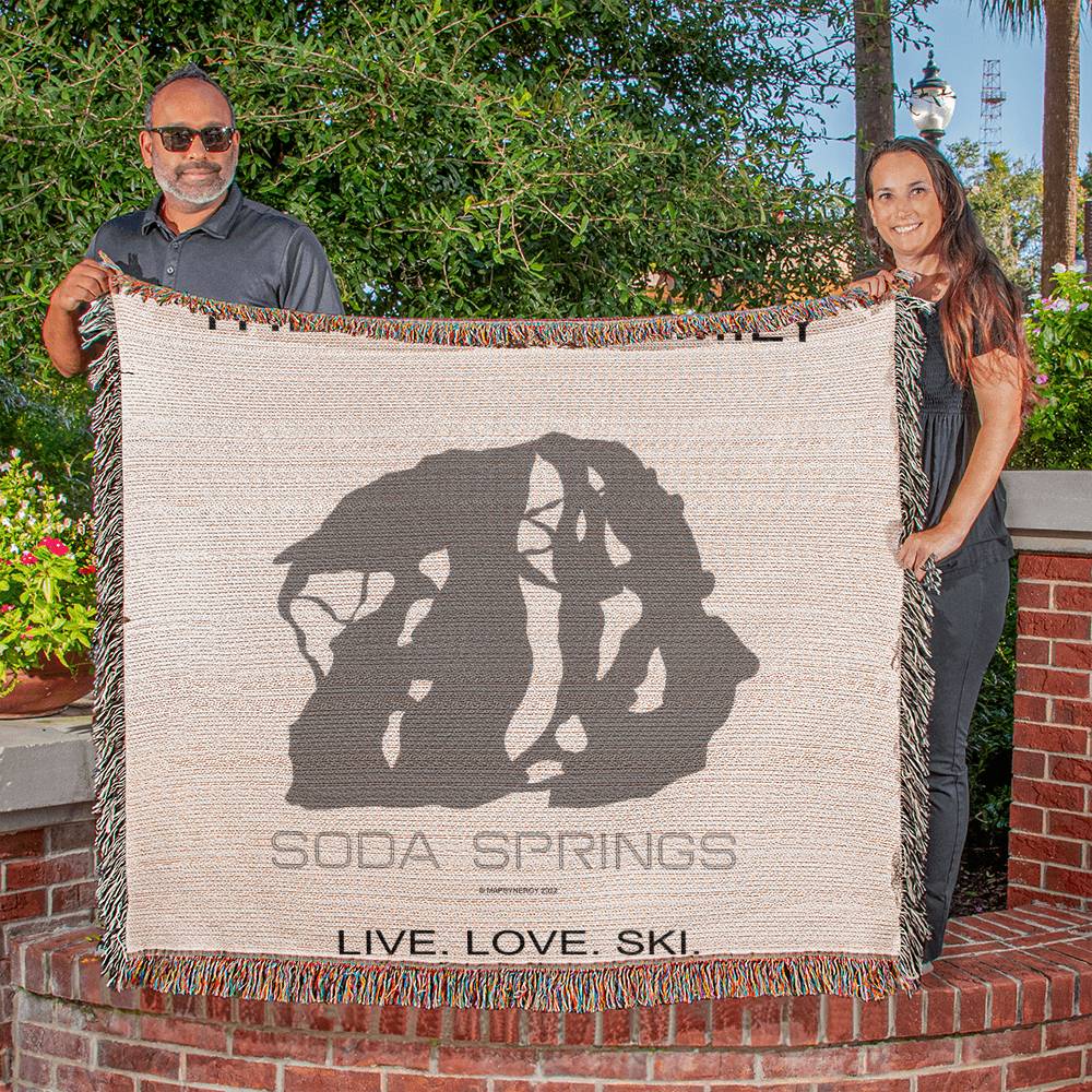 PERSONALIZED Soda Springs, California WOVEN BLANKET - Powderaddicts