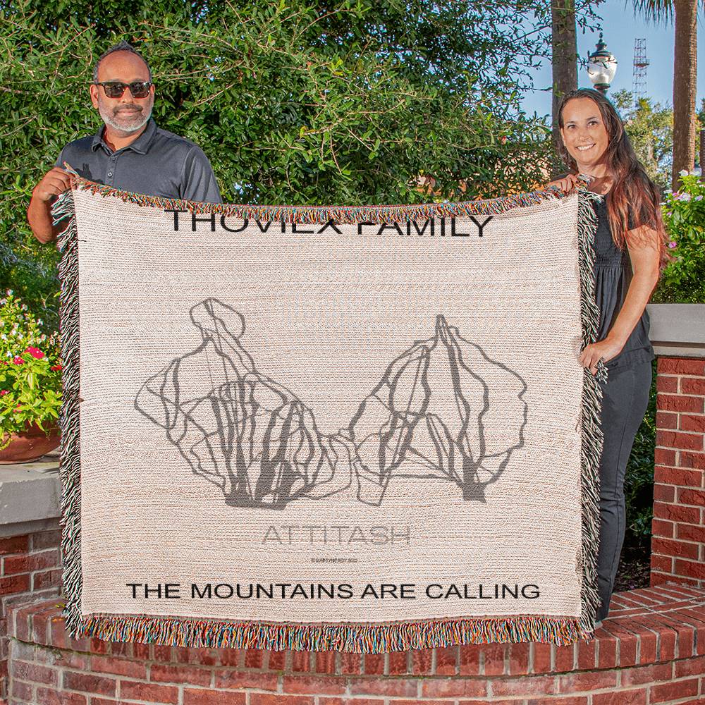 PERSONALIZED ATTITASH, NEW HAMPSHIRE WOVEN BLANKET