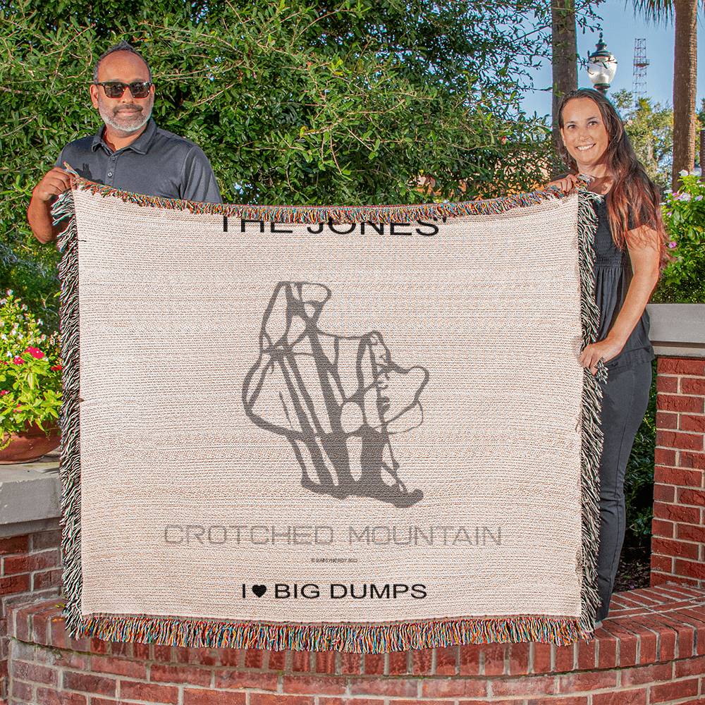 PERSONALIZED CROTCHED MOUNTAIN, NEW HAMPSHIRE WOVEN BLANKET