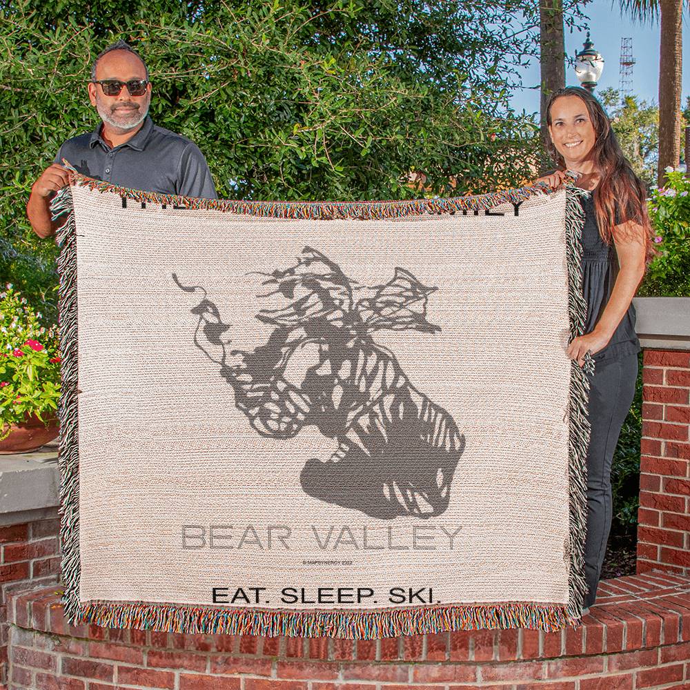 PERSONALIZED Bear Valley, California WOVEN BLANKET - Powderaddicts