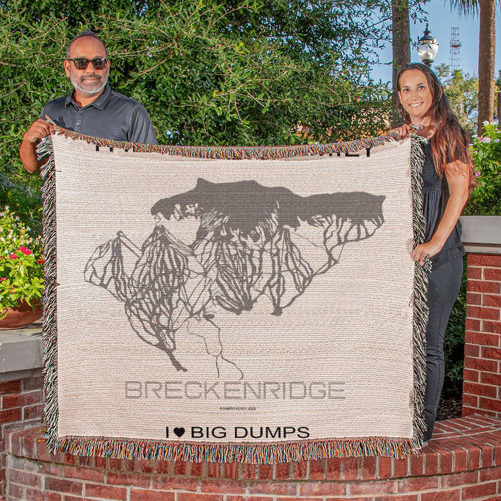 PERSONALIZED BRECKENRIDGE, COLORADO WOVEN BLANKET