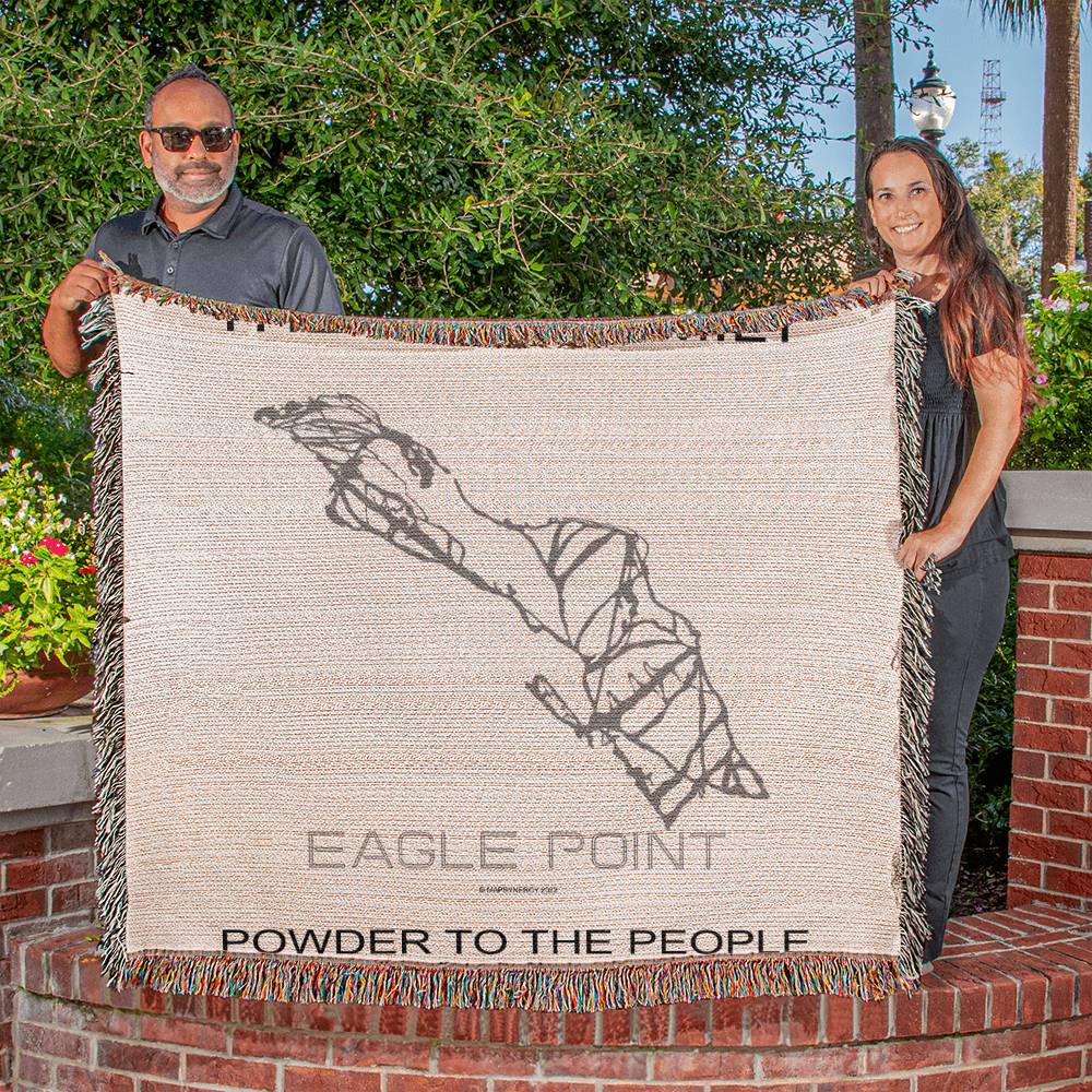 PERSONALIZED EAGLE POINT, UTAH WOVEN BLANKET
