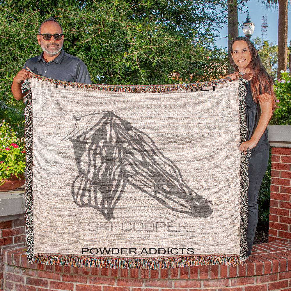 PERSONALIZED SKI COOPER, COLORADO WOVEN BLANKET - Powderaddicts