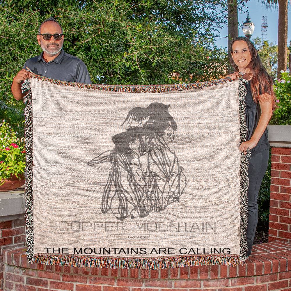 PERSONALIZED COPPER MOUNTAIN, COLORADO WOVEN BLANKET