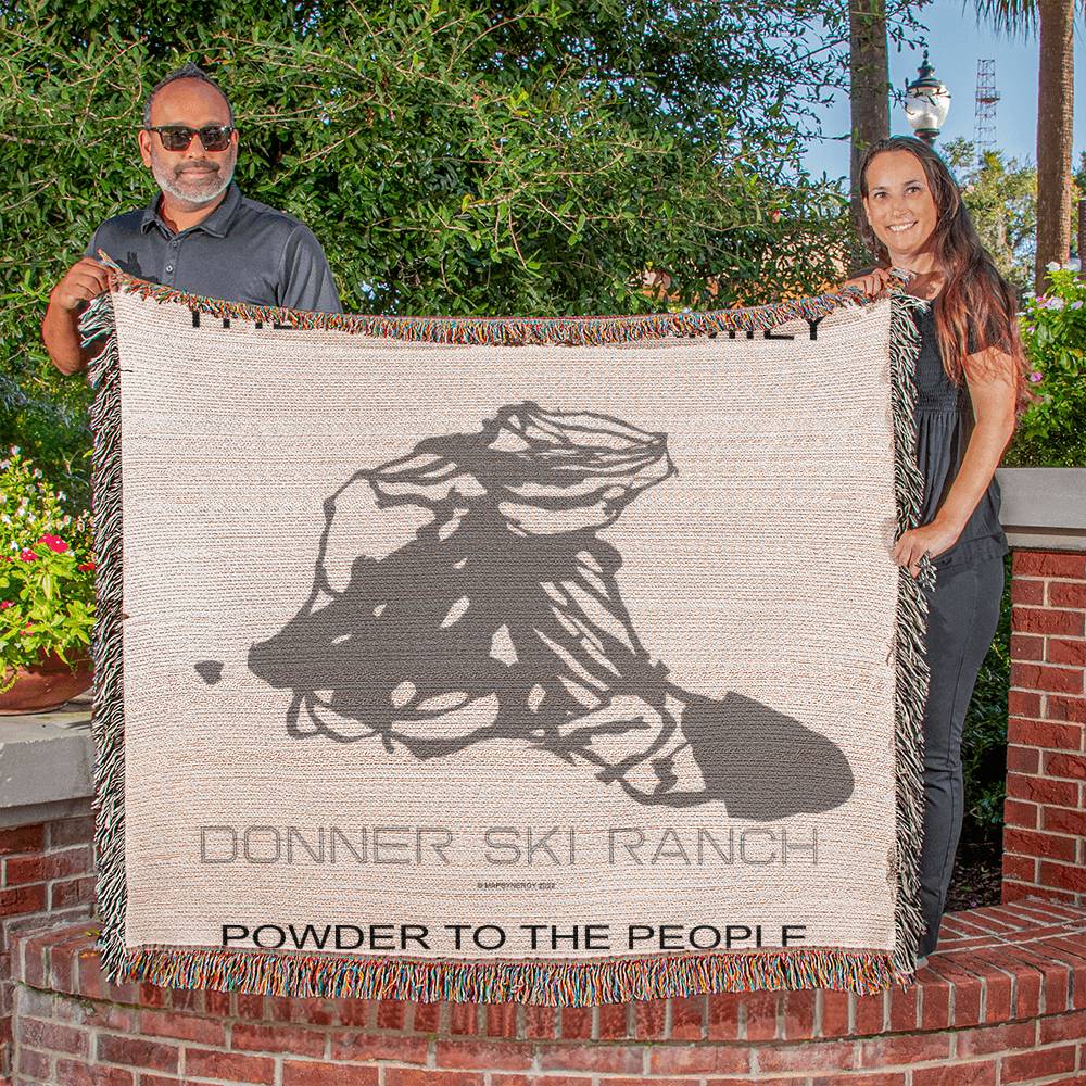 PERSONALIZED Donner Ski Ranch, California WOVEN BLANKET