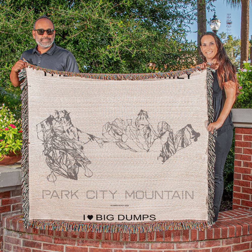 PERSONALIZED PARK CITY MOUNTAIN, UTAH WOVEN BLANKET