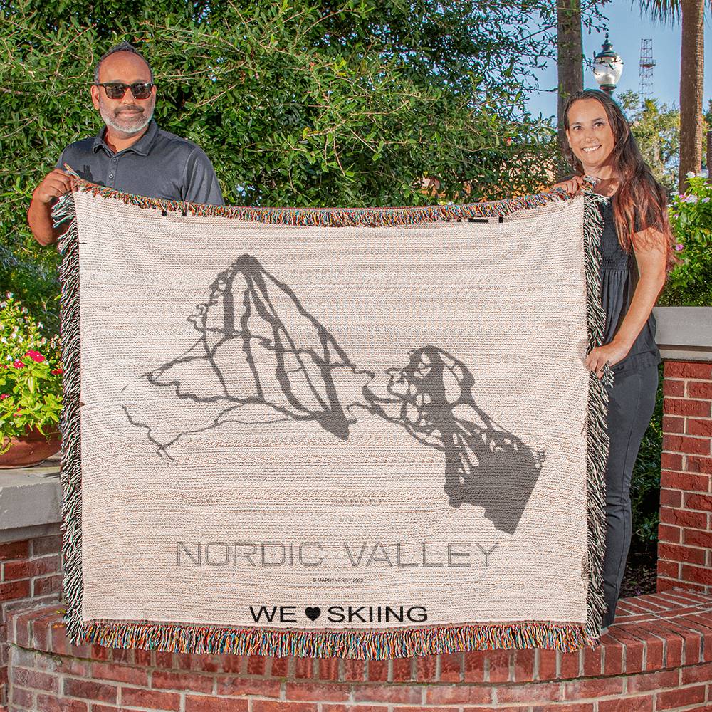 PERSONALIZED NORDIC VALLEY, UTAH WOVEN BLANKET