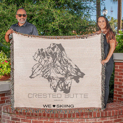 PERSONALIZED CRESTED BUTTE, COLORADO WOVEN BLANKET