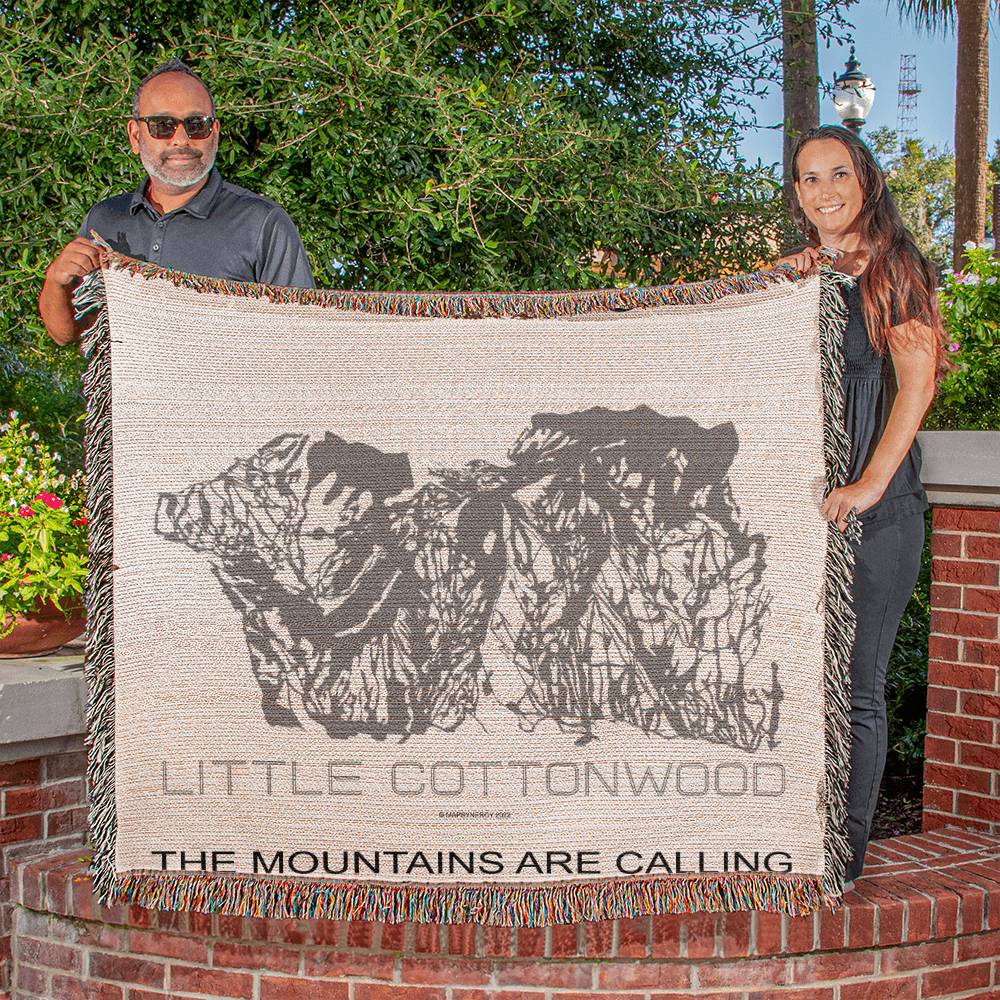 PERSONALIZED LITTLE COTTONWOOD, UTAH WOVEN BLANKET