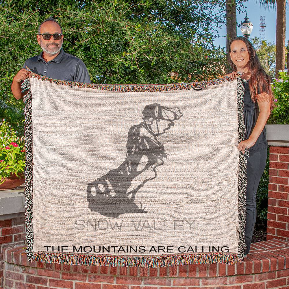 PERSONALIZED Snow Valley, California WOVEN BLANKET