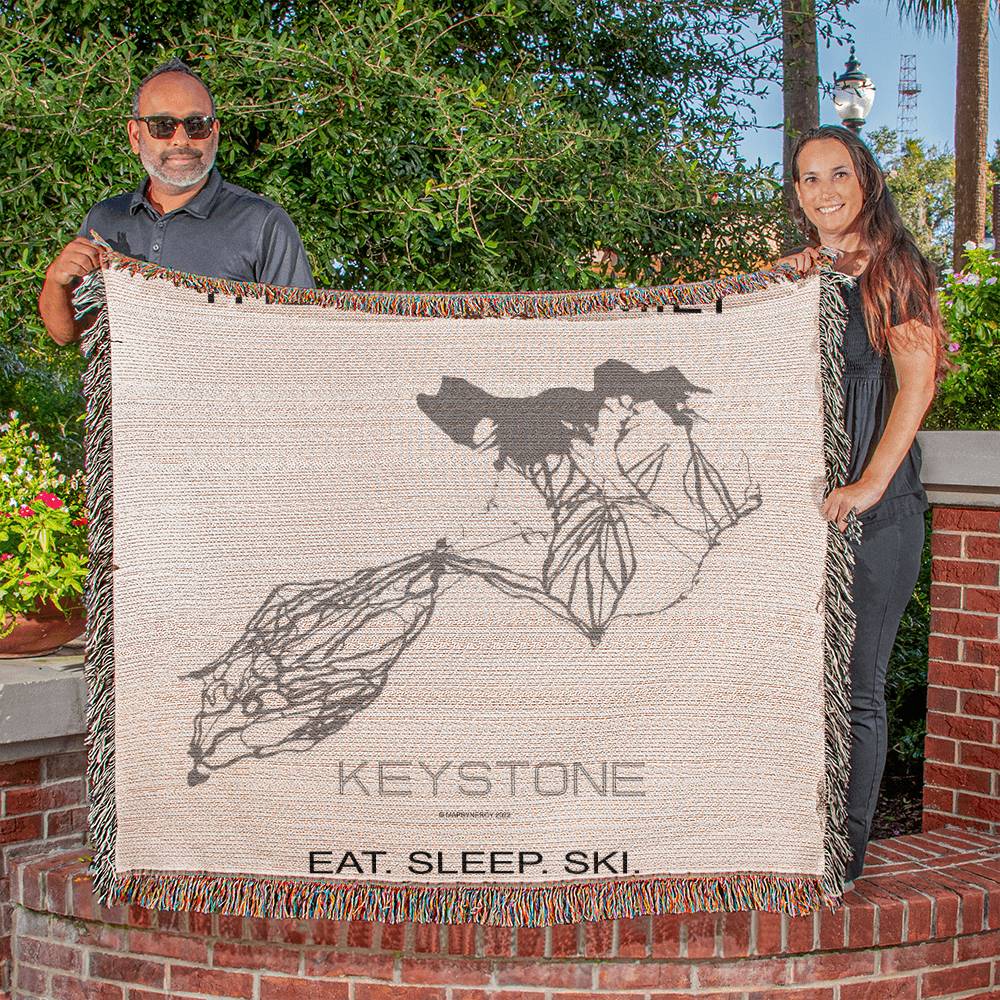 PERSONALIZED KEYSTONE, COLORADO WOVEN BLANKET