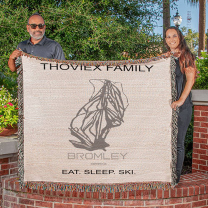 PERSONALIZED Bromley, Vermont WOVEN BLANKET