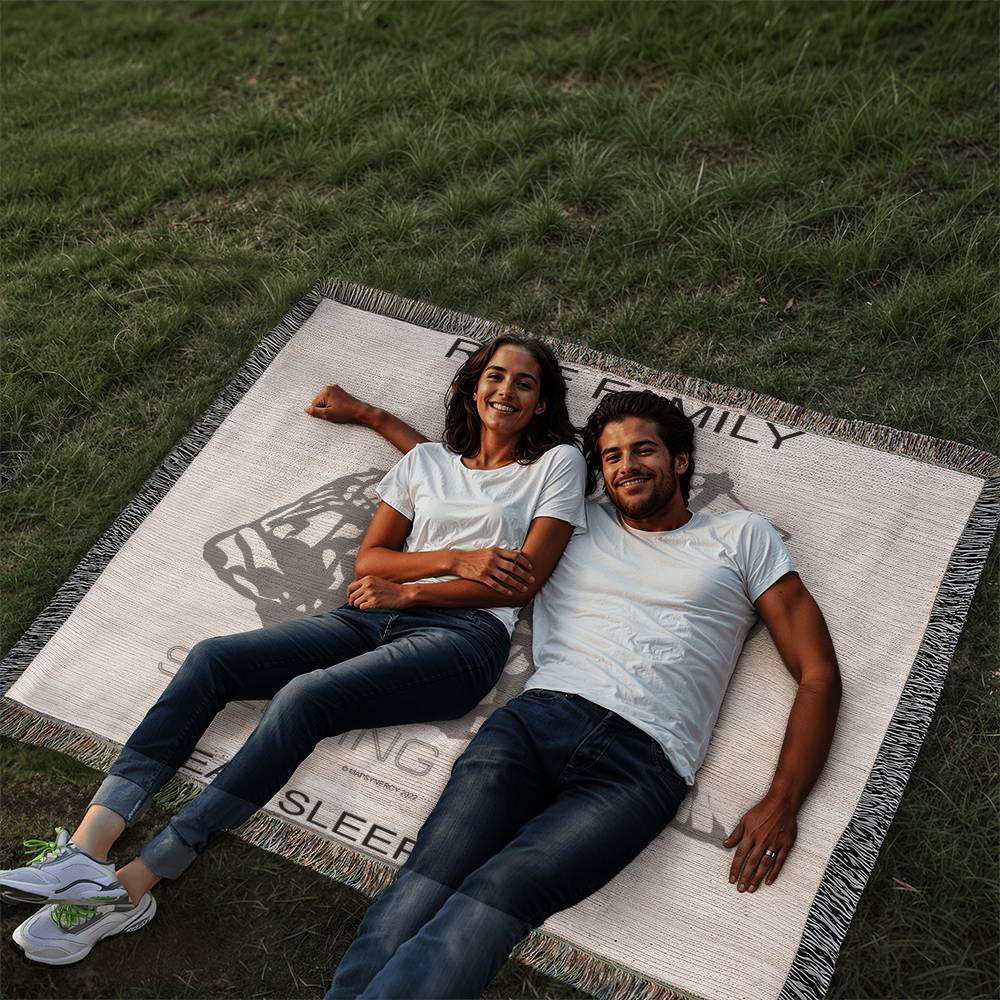 PERSONALIZED SLEEPING GIANT,  WYOMING WOVEN BLANKET