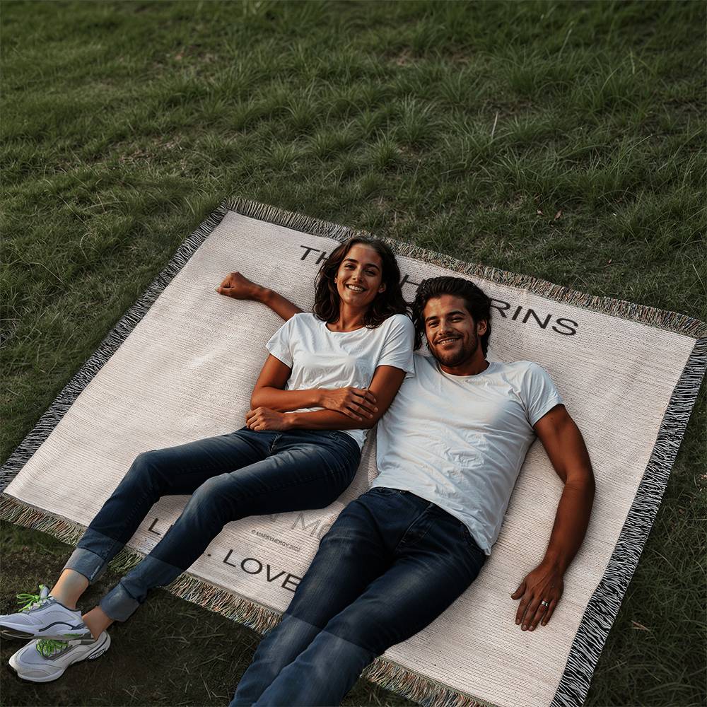 PERSONALIZED CAMPTON MOUNTAIN, NEW HAMPSHIRE WOVEN BLANKET