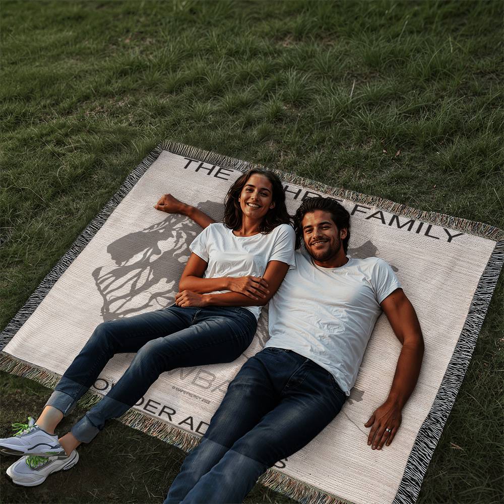 PERSONALIZED SNOWBASIN, UTAH WOVEN BLANKET