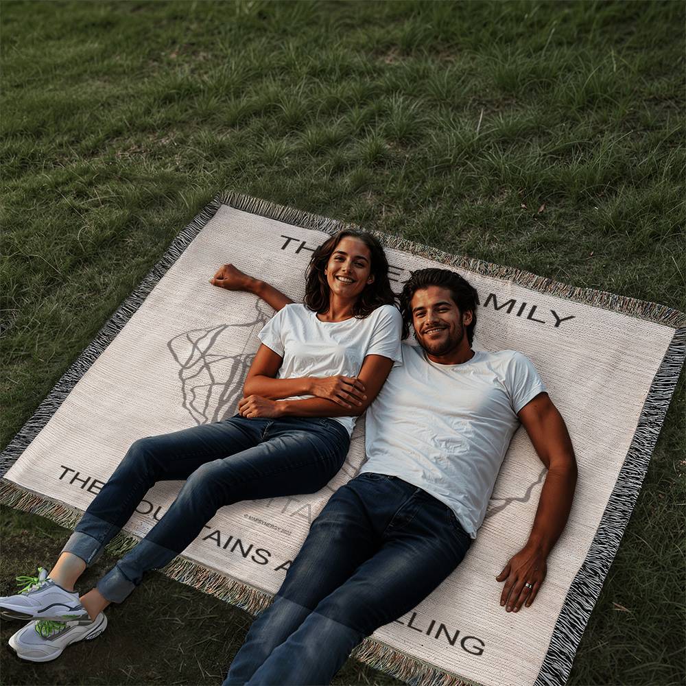 PERSONALIZED ATTITASH, NEW HAMPSHIRE WOVEN BLANKET