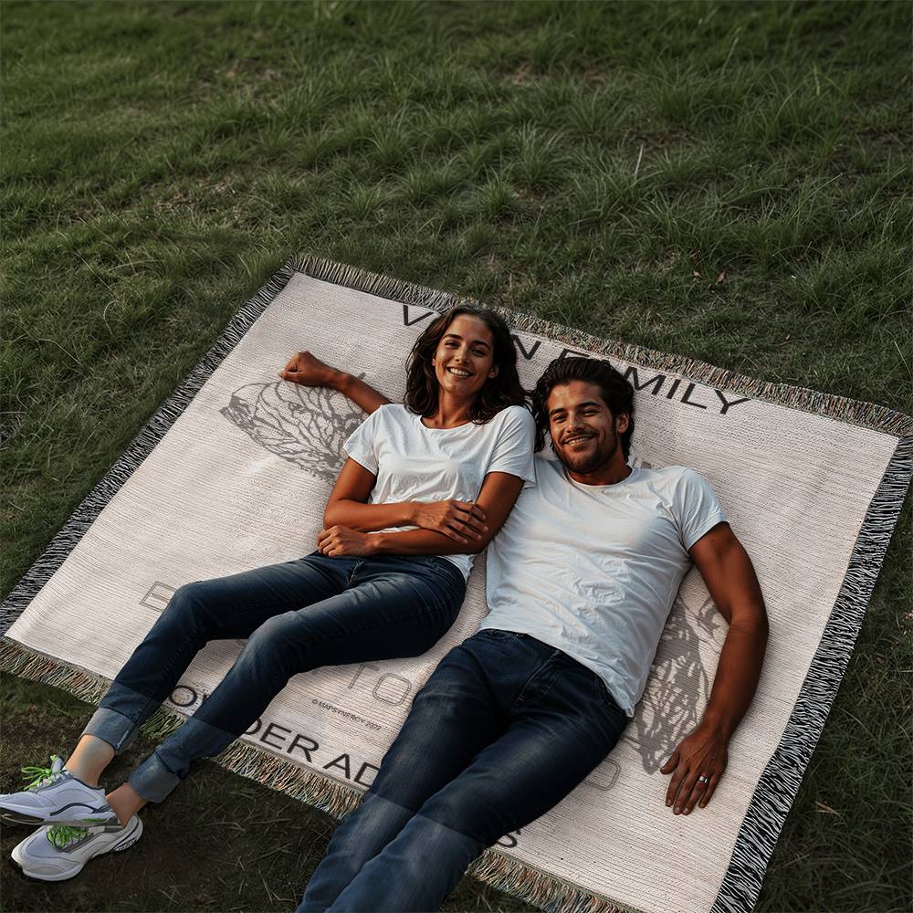 PERSONALIZED BIG COTTONWOOD, UTAH WOVEN BLANKET