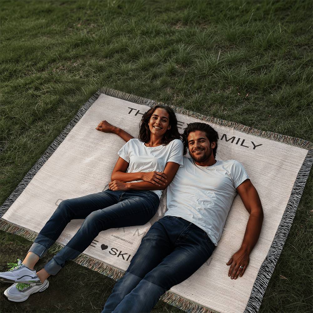 PERSONALIZED GUNSTOCK MOUNTAIN, NEW HAMPSHIRE WOVEN BLANKET