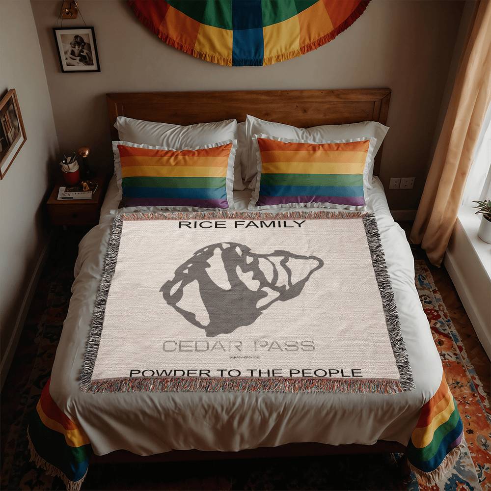 PERSONALIZED Cedar Pass, California WOVEN BLANKET